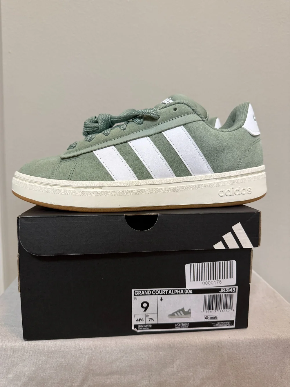 Adidas Grand Court Alpha 00S Green White Sneakers Women's Size 9